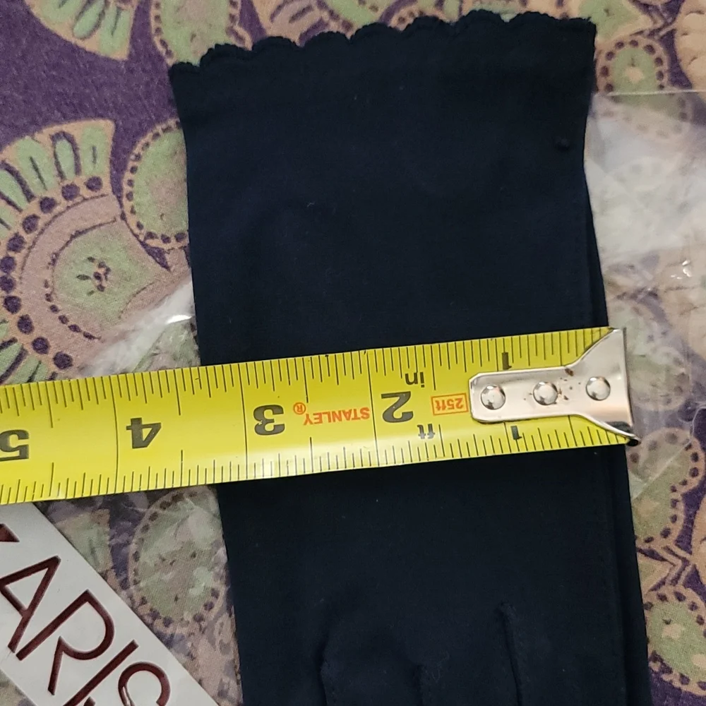 Deadstock Aris Ladies Gloves Navy Fabric